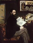 Edouard Manet Portrait of Emile Zola (mk09) oil painting on canvas